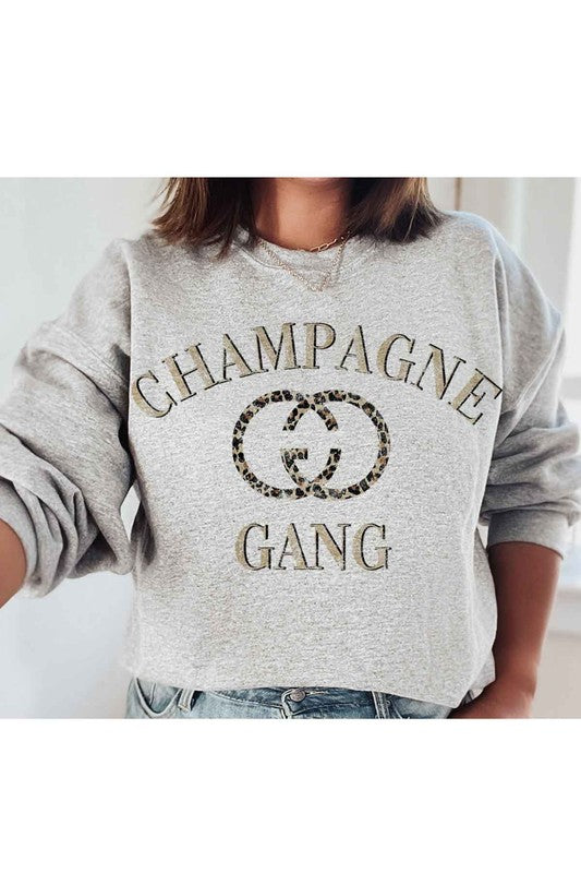 CHAMPAGNE GANG GRAPHIC SWEATSHIRT