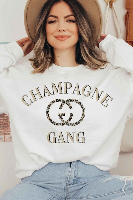 CHAMPAGNE GANG GRAPHIC SWEATSHIRT