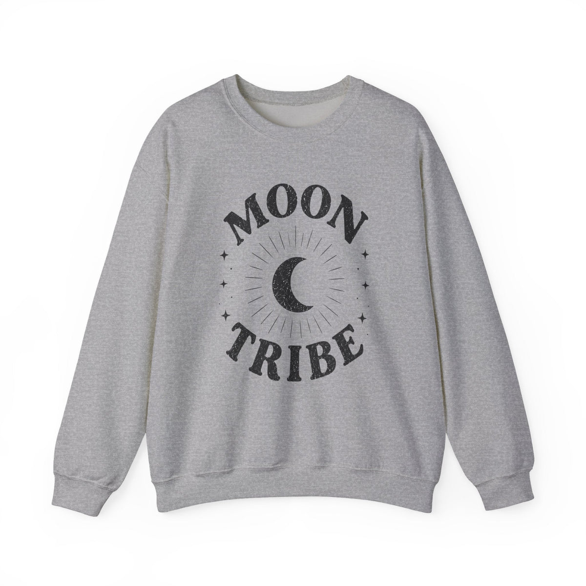 Moon Tribe Crewneck Sweatshirt Gray and Natural Sand