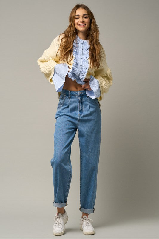 High Rise Premium Slouch Jeans | Modern Boutique Fashion