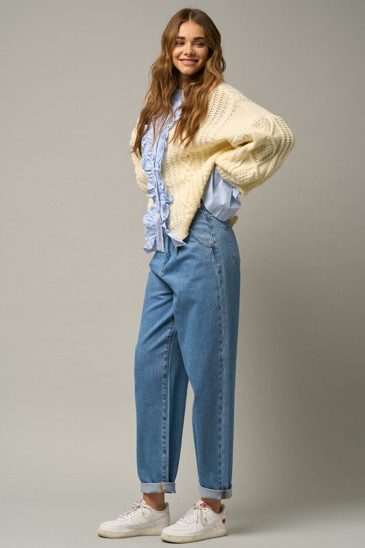 High Rise Premium Slouch Jeans | Modern Boutique Fashion