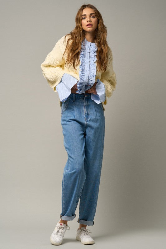 High Rise Premium Slouch Jeans | Modern Boutique Fashion