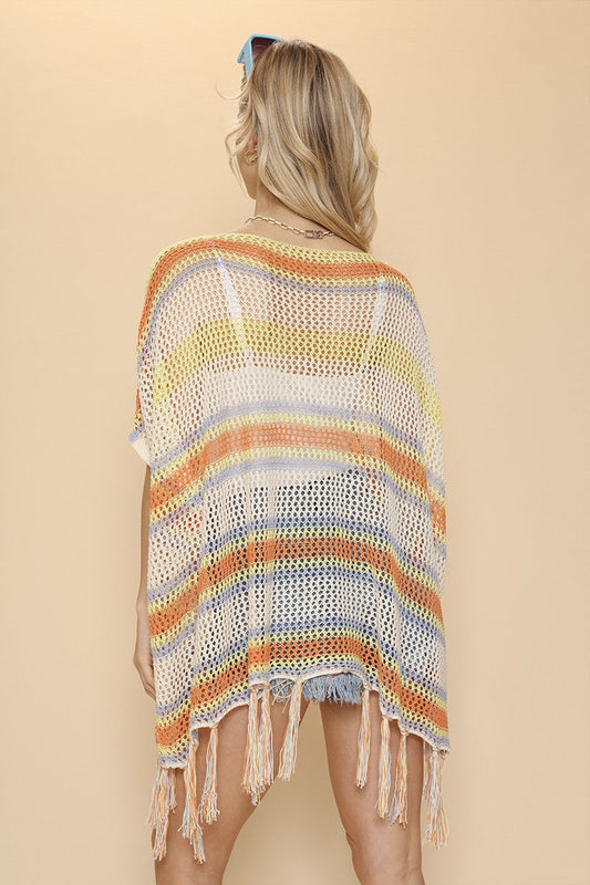 Miss Sparkling Stripe cover up top