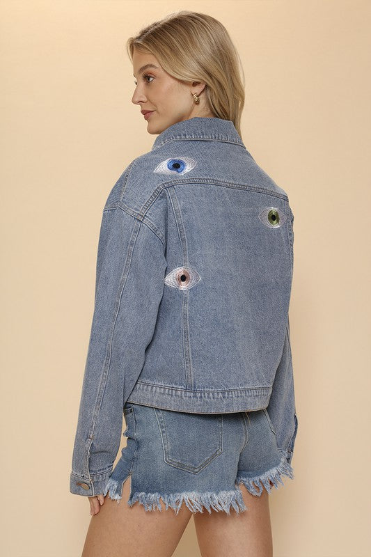 Eye denim jacket