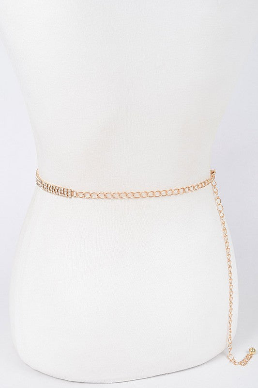 Rhinestone Butterfly Chain Belt | Modern Boutique Fashion