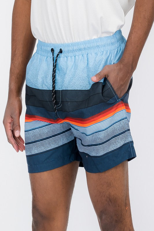 Blue stripes Swim Trunks Board Shorts