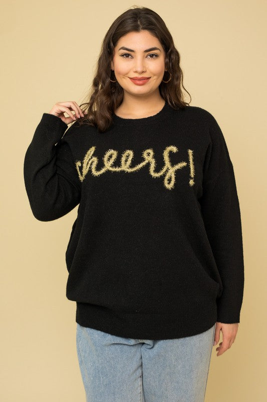 Plus Size Cheers Pullover Sweater