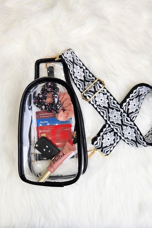 Clear Sling with Trendy Strap Stadium Bag | Modern Emporium