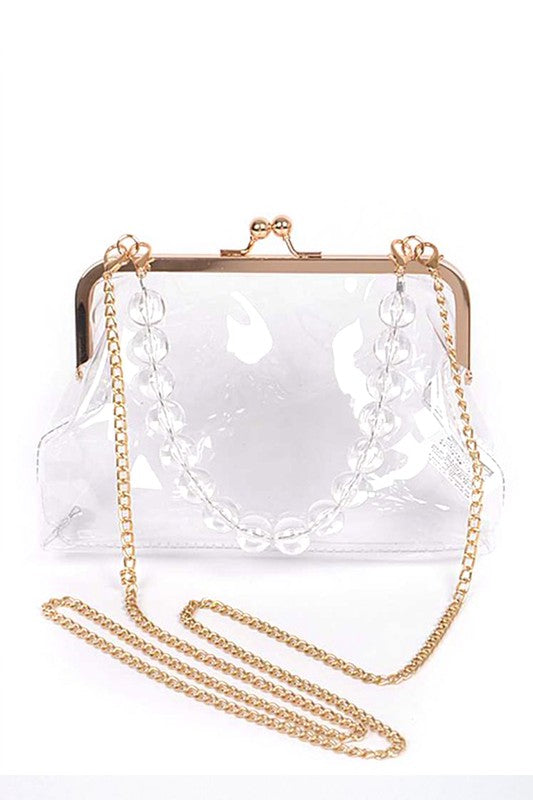 Iconic Pearl Handle Clear Stadium Bag