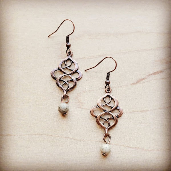 Aqua Terra Scroll Drop Earrings