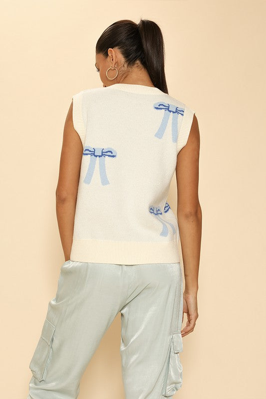 All Over Bow Knit Vest | Modern Boutique Fashion