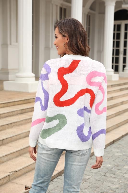 Multi Color Swirl Sweater | Modern Boutique Fashion