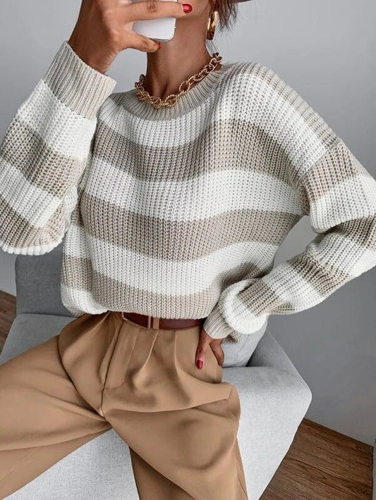 Striped Knit Sweater | Modern Boutique Fashion