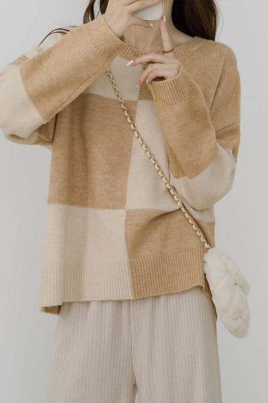 Checkered Sweater | Modern Boutique Fashion