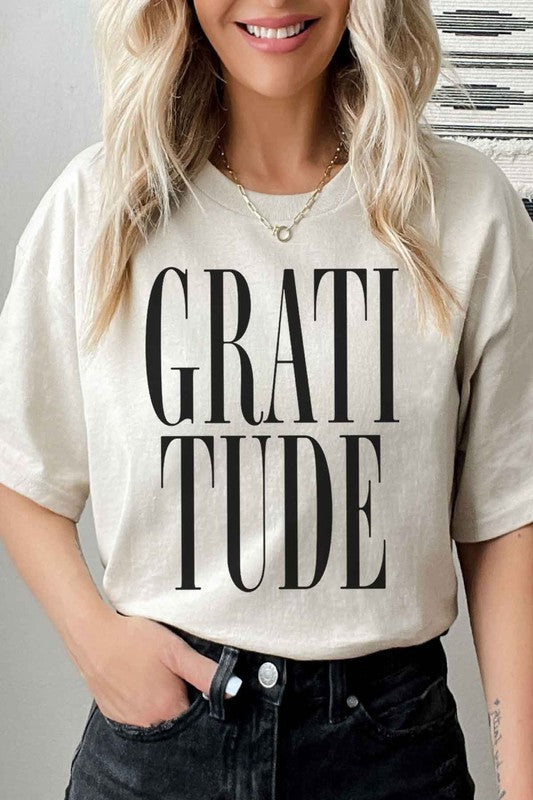 GRATITUDE THANKSGIVING GRAPHIC TEE / T-SHIRT