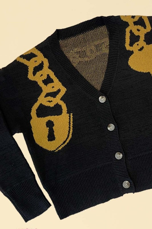 Lock And Key Cropped Cardigan | Modern Boutique Fashion
