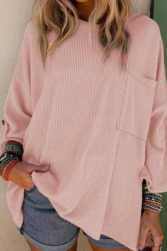 Ribbed Oversized Top