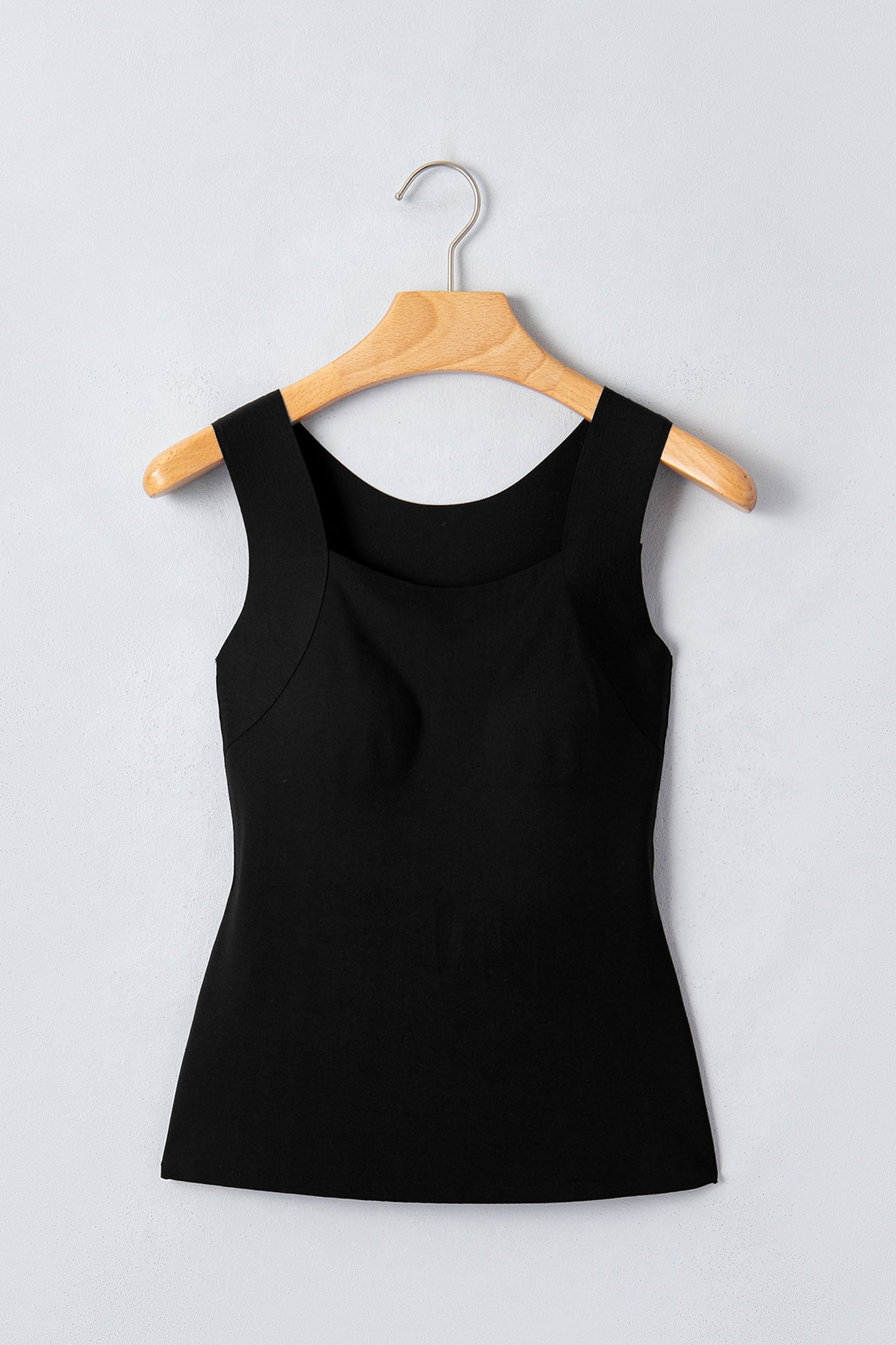 Solid Wide Strap Athleisure Tank Top