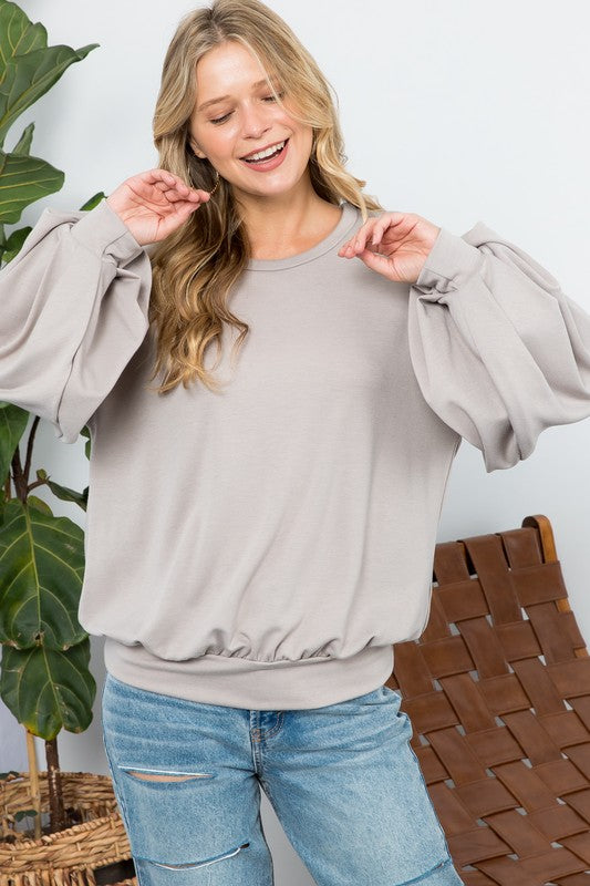 BIG PUFFY SLEEVES SWEATSHIRT