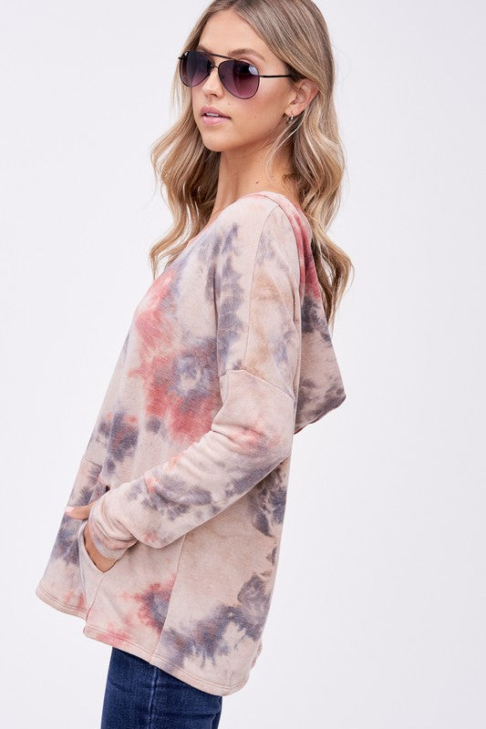 CLOUD TIE DYE TERRY SWEATSHIRT TOP