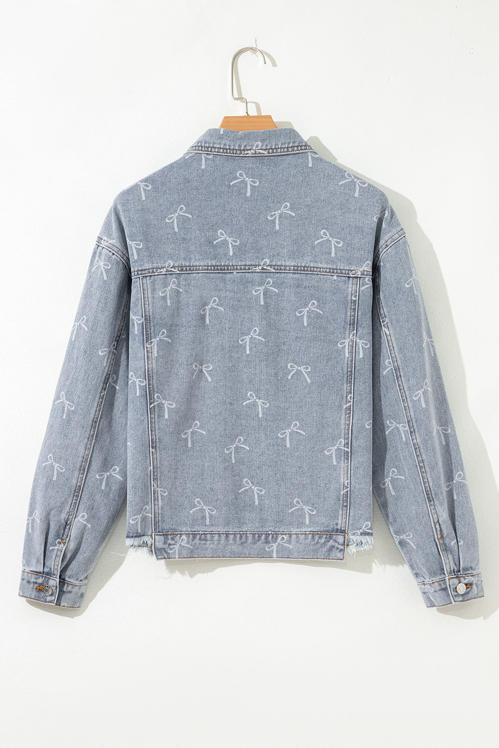 Amelia Wash Raw Hem Jacket