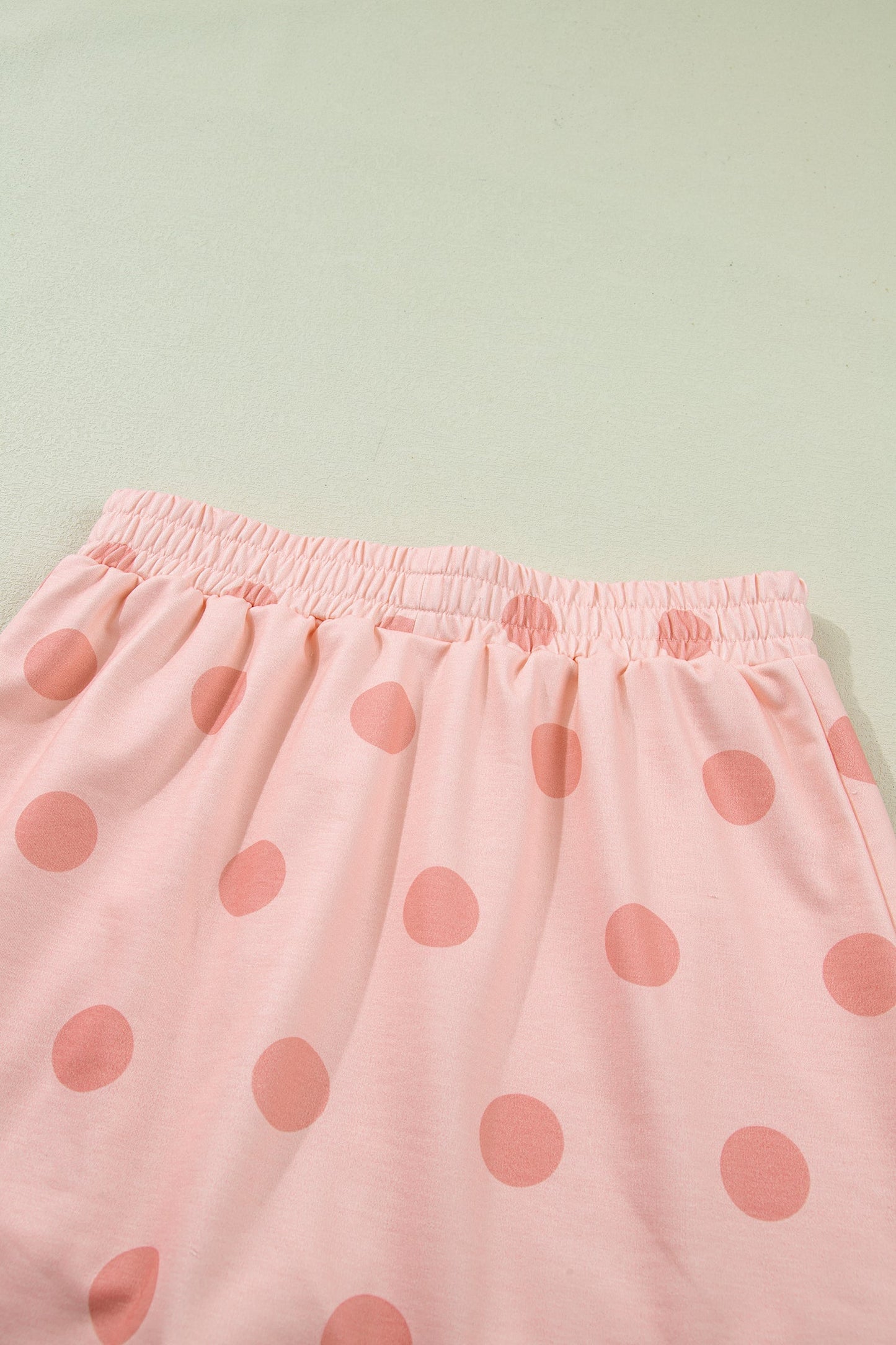 Polka Dot Ribbed Trim Tank & Mini Skort Set