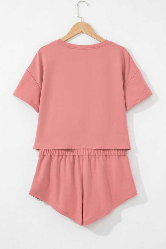 Evelynn Blossom 2pcs Cropped Tee Set