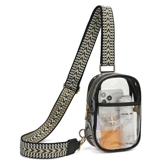 Easy Travels Clear Stadium Sling Crossbody Bag | Modern Emporium