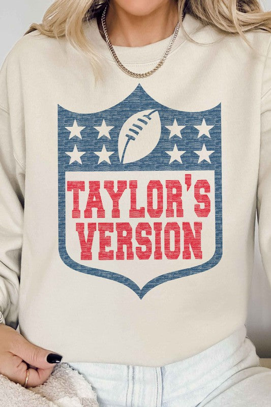 PLUS SIZE TAYLORS FOOTBALL GRAPHIC SWEATSHIRT