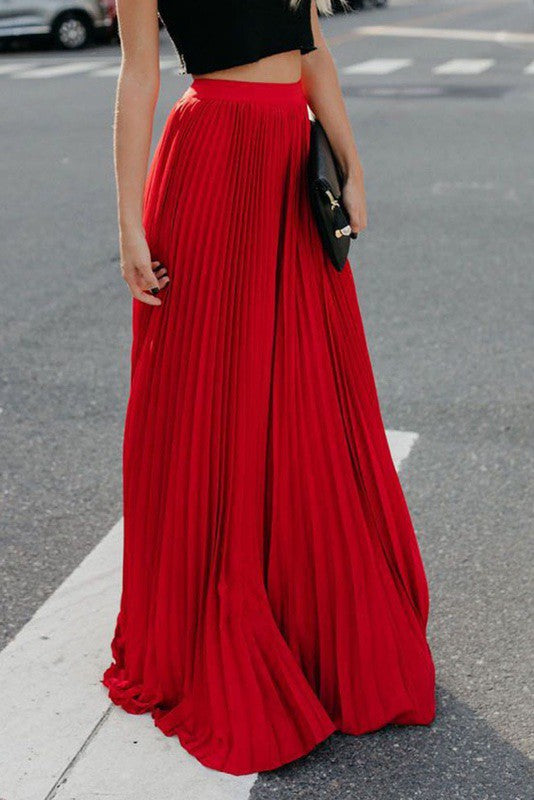 Pleated Maxi Skirt | Modern Boutique Fashion