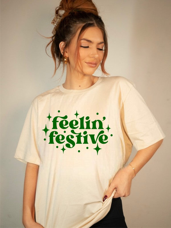 Feelin Festive Graphic Short Sleeve Tee