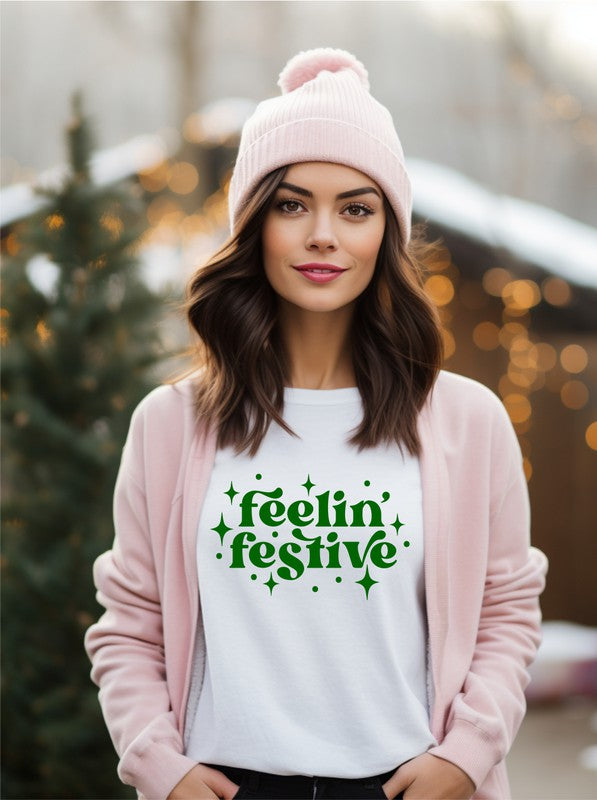 Feelin Festive Graphic Short Sleeve Tee