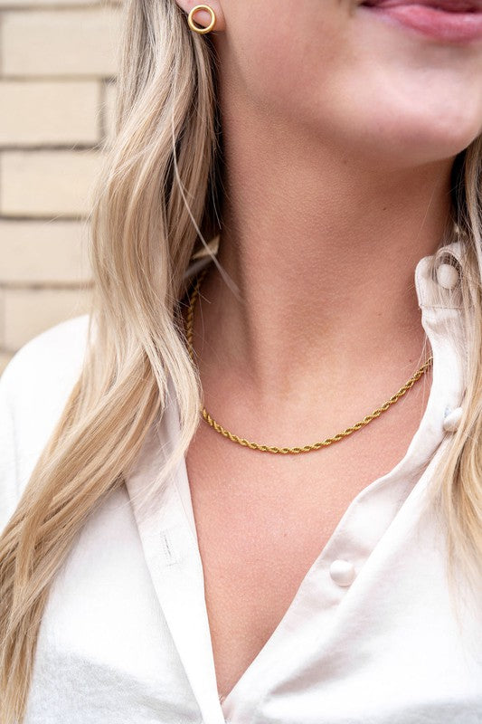 Luxe Gold Rope Chain - 16in