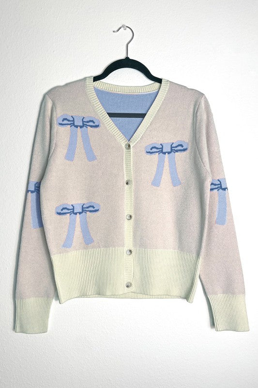 Cropped Knit Bow Cardigan | Modern Boutique Fashion