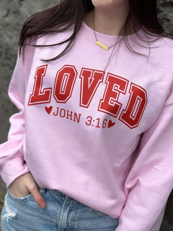 Loved John Pink Sweatshirt