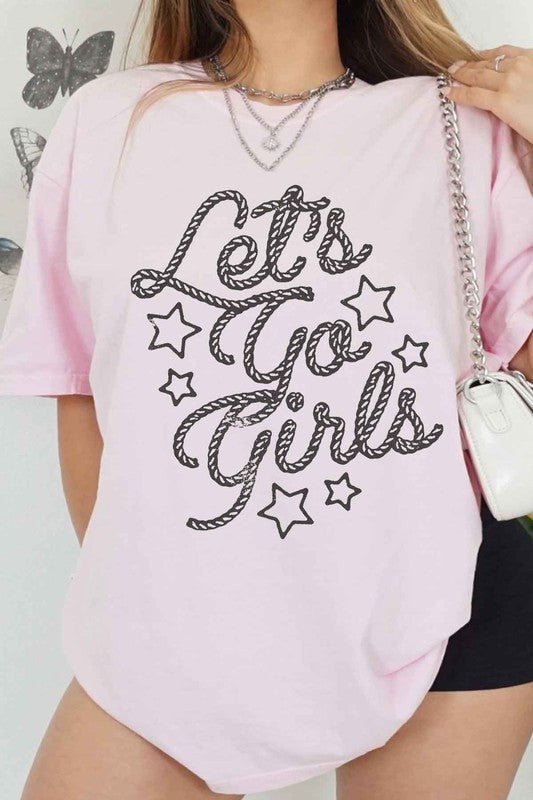 LETS GO GIRL WESTERN COUNTRY GRAPHIC TEE