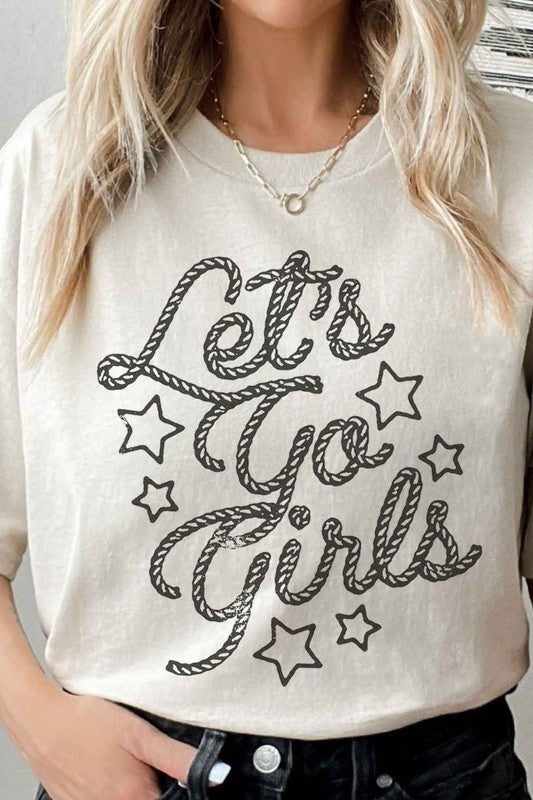 LETS GO GIRL WESTERN COUNTRY GRAPHIC TEE