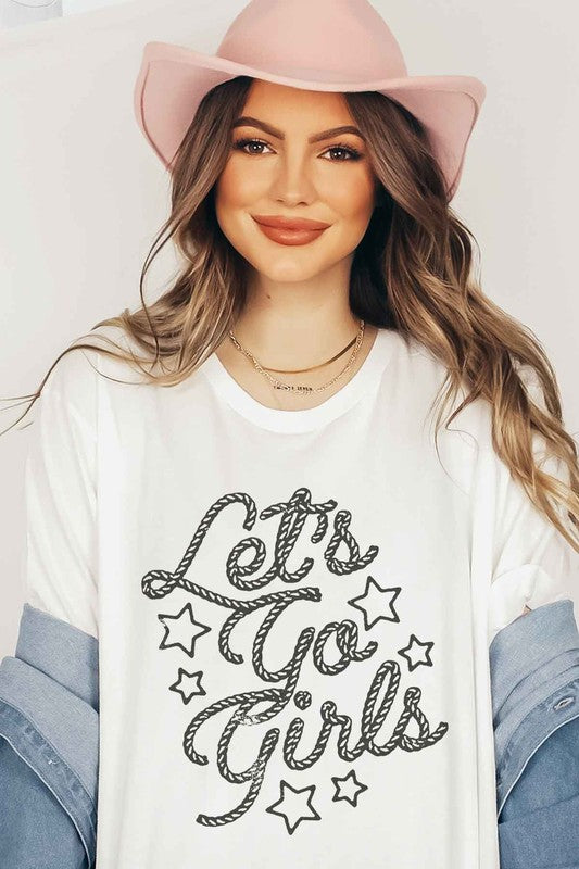 LETS GO GIRL WESTERN COUNTRY GRAPHIC TEE