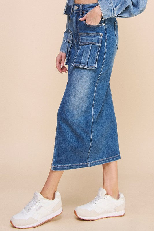 Front Slit Cargo Skirt | Modern Boutique Fashion