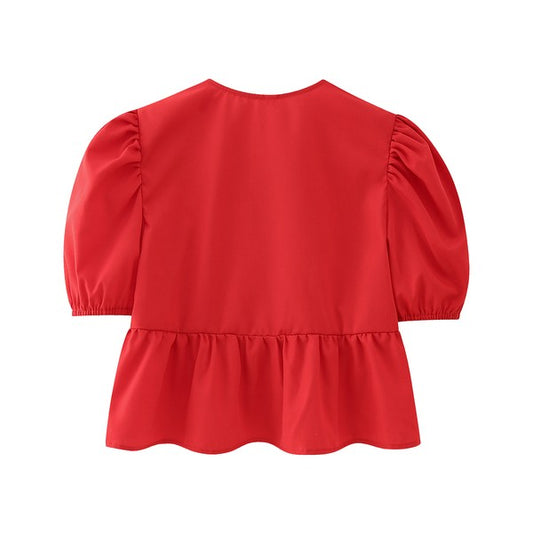 Front-Tie Peplum Blouse | Modern Boutique Fashion