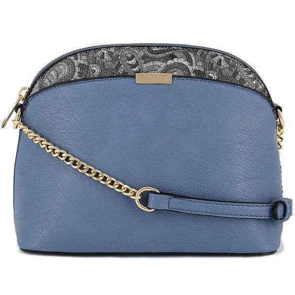 Paisley Accent Small Dome Crossbody Bag