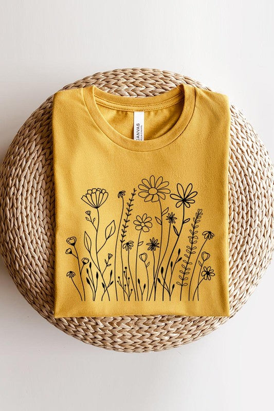 Wildflower Flower Meadow Graphic T Shirts