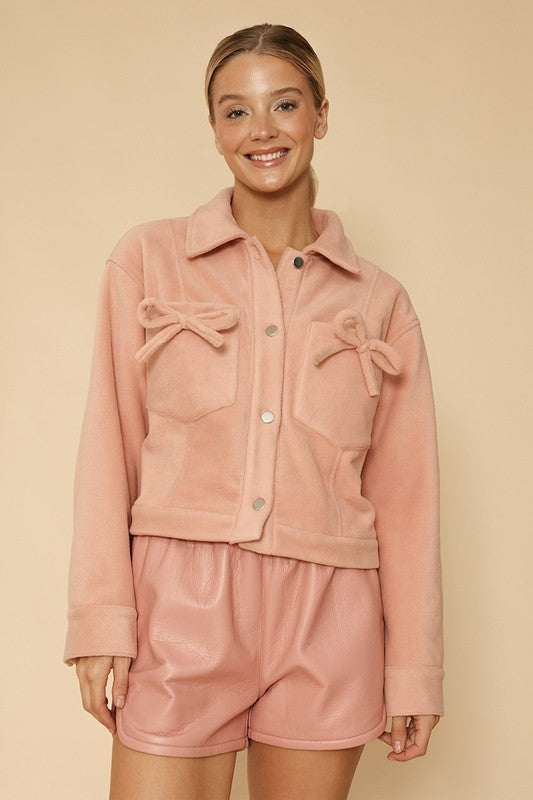 Fleece Bow Jacket | Modern Boutique Fashion