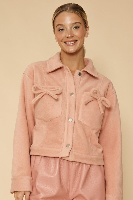 Fleece Bow Jacket | Modern Boutique Fashion