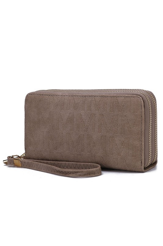 MKF Lisbette Embossed M Signature Wallet by Mia K