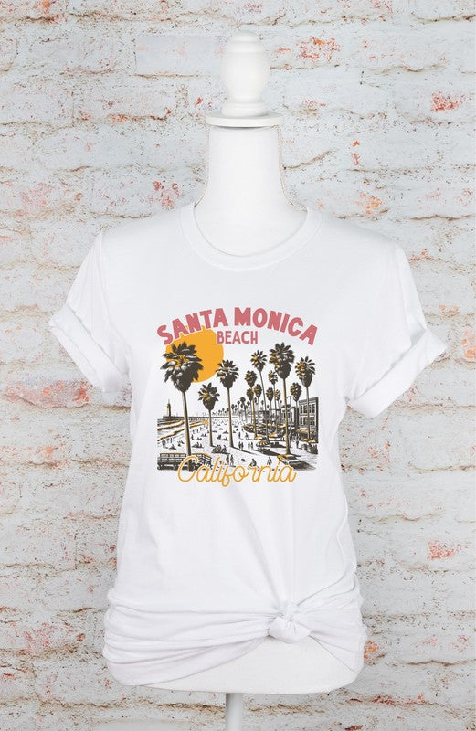 Santa Monica Beach California Graphic Tee