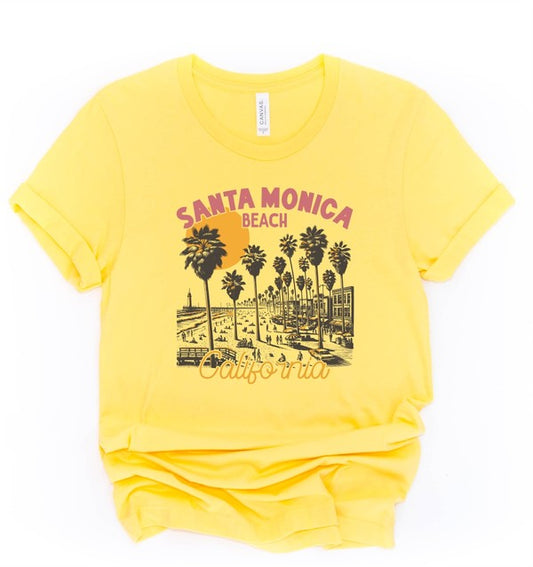 Santa Monica Beach California Graphic Tee