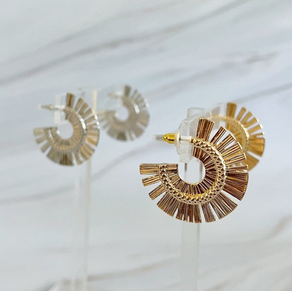 Sunburst Beauty Hoop Earrings