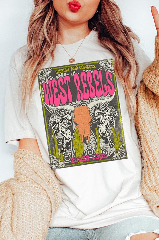 West Rebels Rodeo Tour Graphic T Shirts