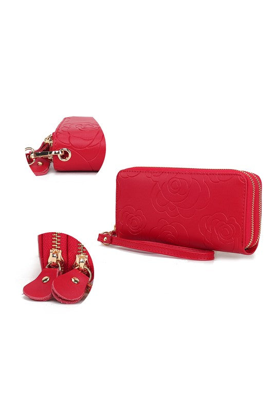 MKF Ellie Genuine Leather Flower Wallet by Mia K